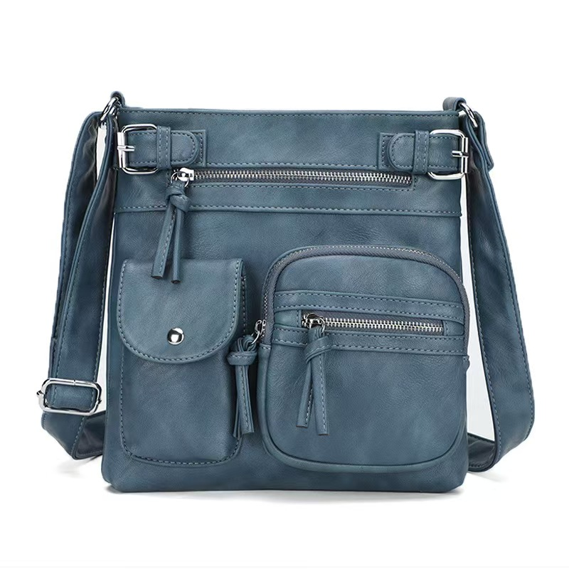 IVY™ Premium Soft Leather Crossbody Bag, Multi-Pocket Shoulder Bag