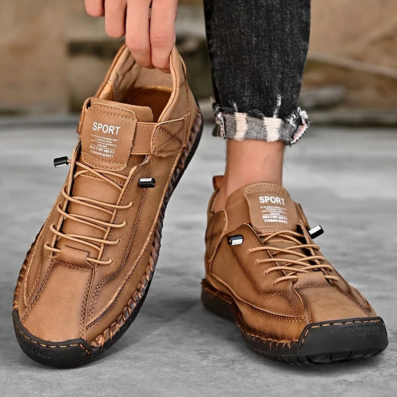 EaseStep™ Leather Sneakers – Soft Comfort & Orthopedic Support