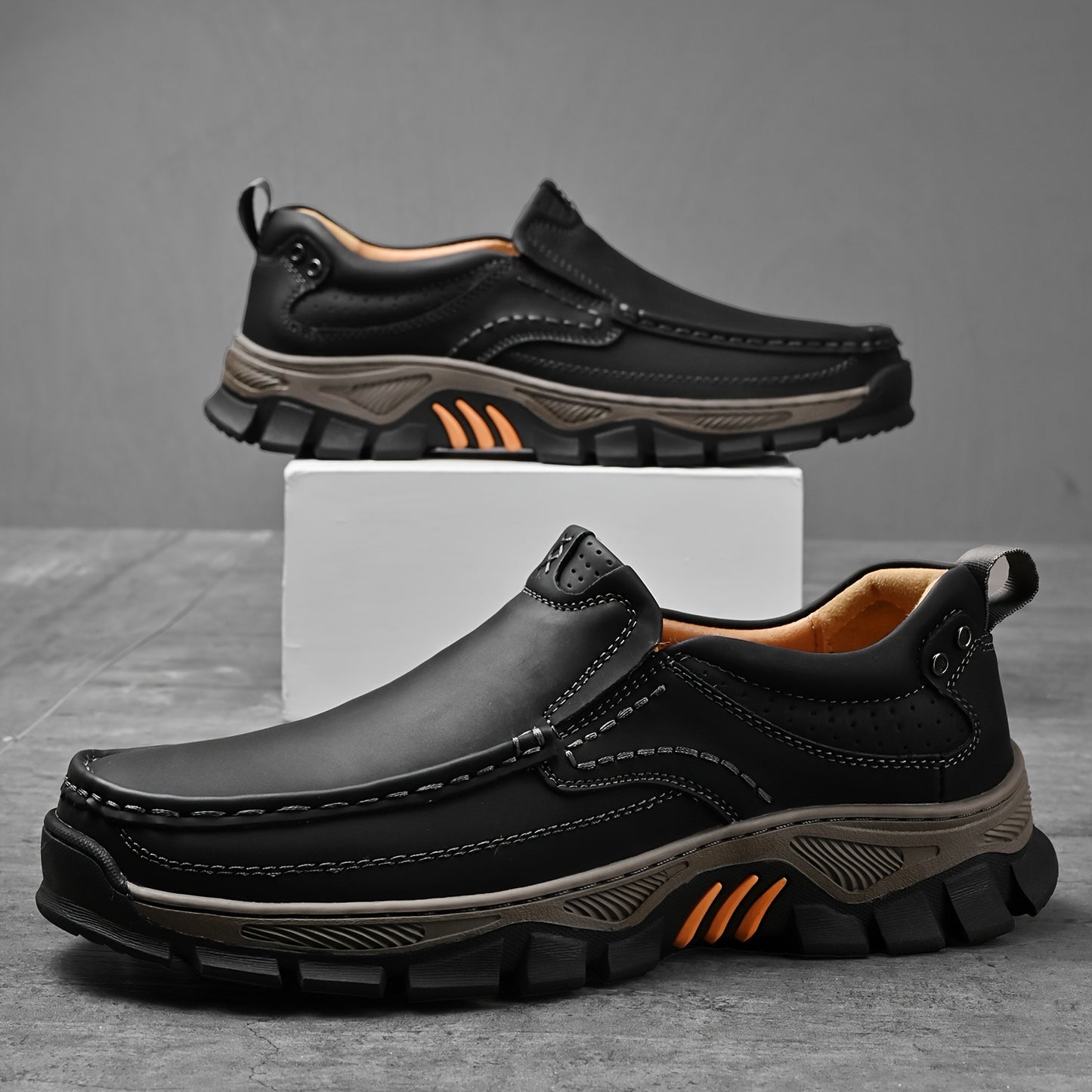 Men's Rugged Slip-On Shoes – Orthopedic Comfort & Wide Fit