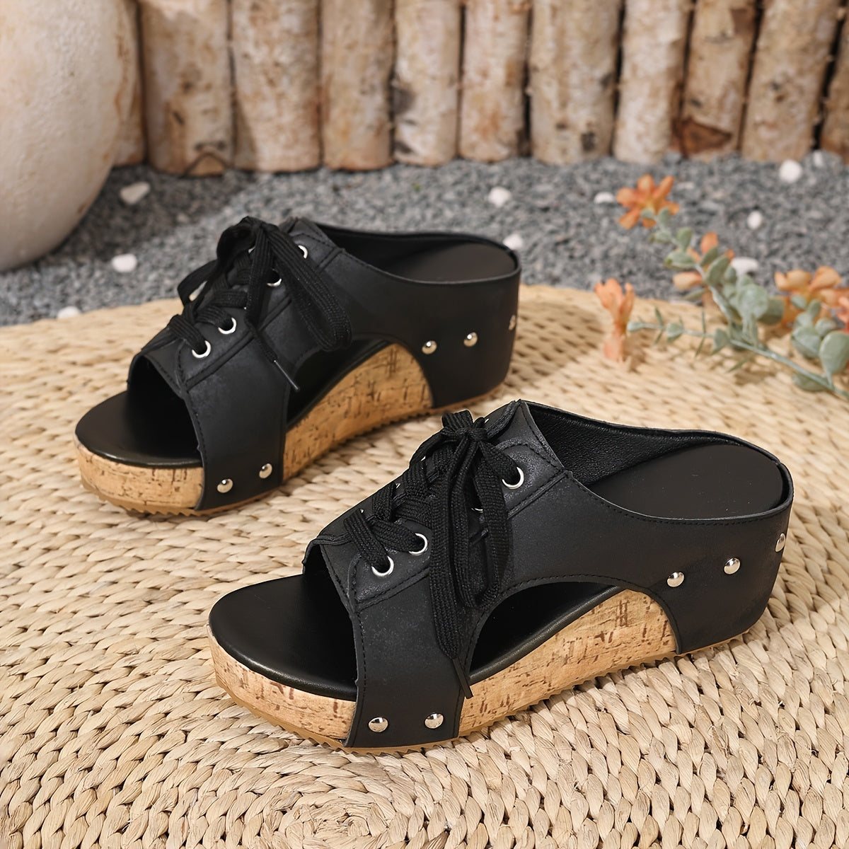 WillowWalk™ Comfort Wedge Sandals – Adjustable Lace-Up Fit For All-Day Walking