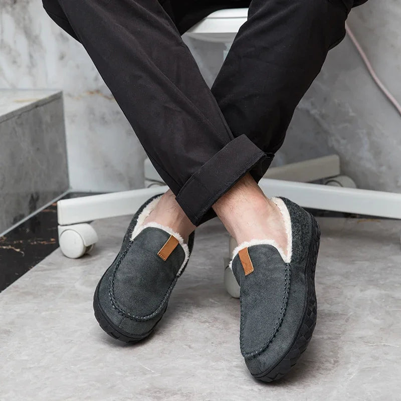 Men’s Plush Comfort Loafers – Cozy Warmth for Chilly Days