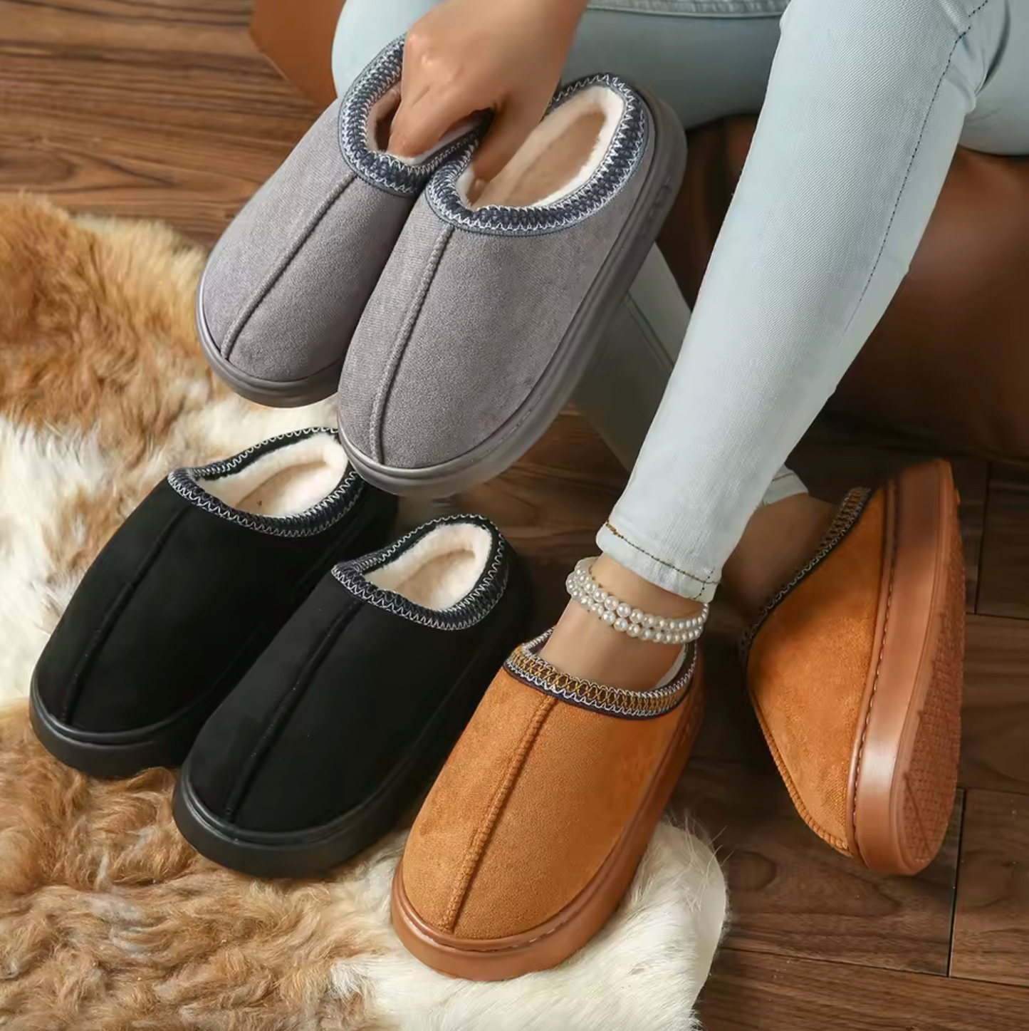 CozyStep™ Thick Sole Home Slippers – Plush Warmth & Non-Slip Comfort for Everyday Use