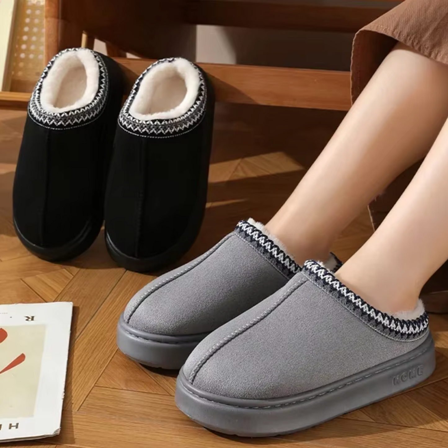 CozyStep™ Thick Sole Home Slippers – Plush Warmth & Non-Slip Comfort for Everyday Use