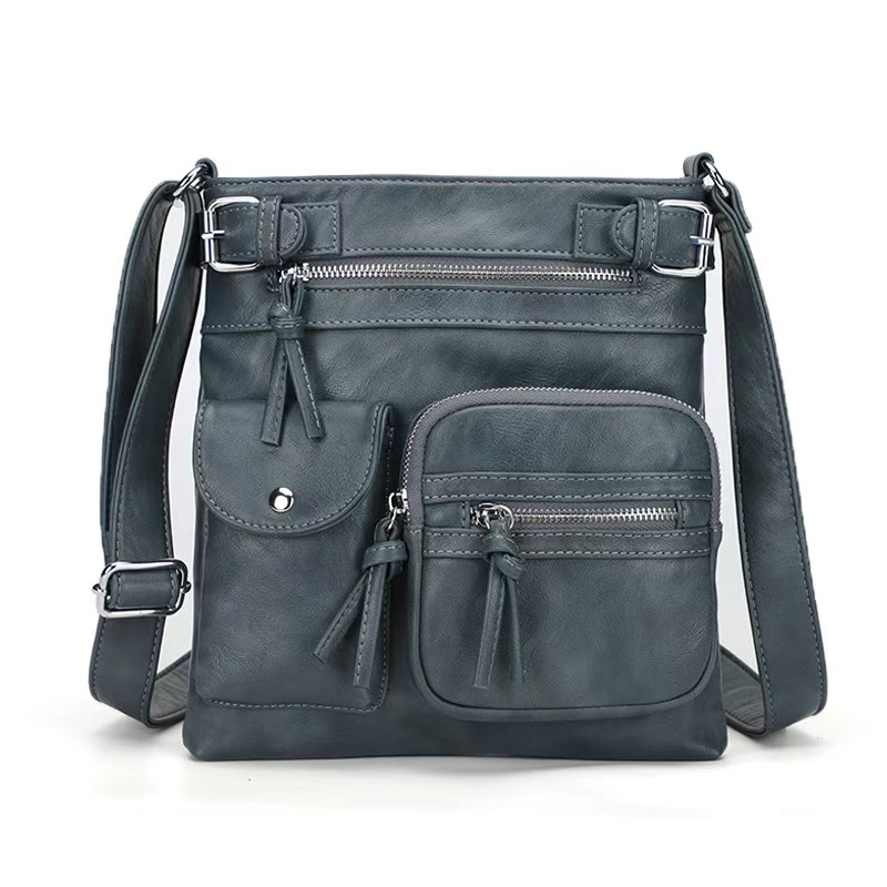 IVY™ Premium Soft Leather Crossbody Bag, Multi-Pocket Shoulder Bag
