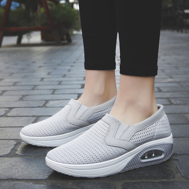 Air Cushion Slip-On Orthopedic Diabetic Walking Shoes, Soft Comfortable Working Shoes